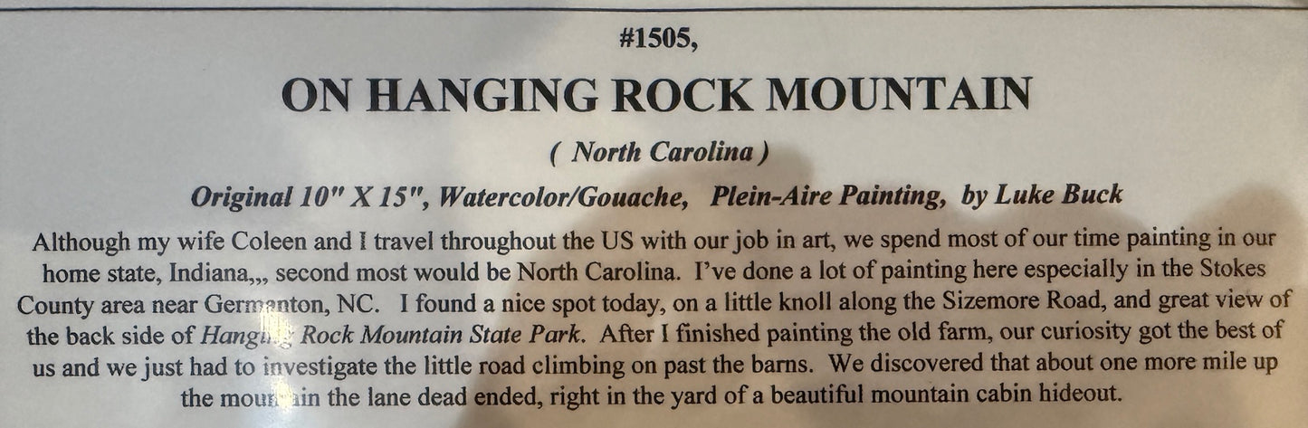 On Hanging Rock Mountain by Luke Luke