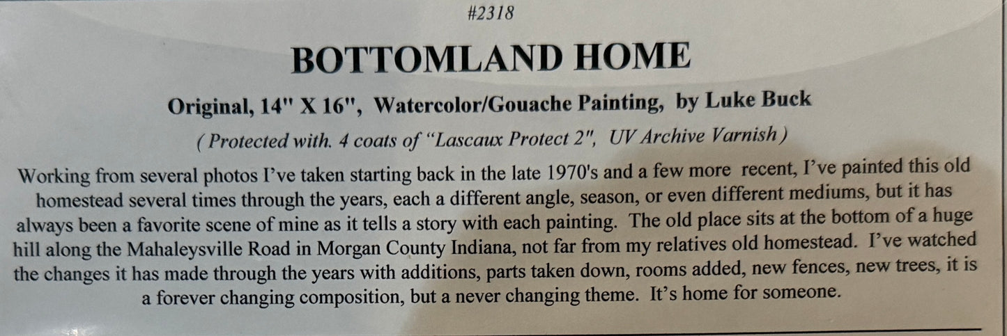 Bottomland Home by Luke Buck original painting