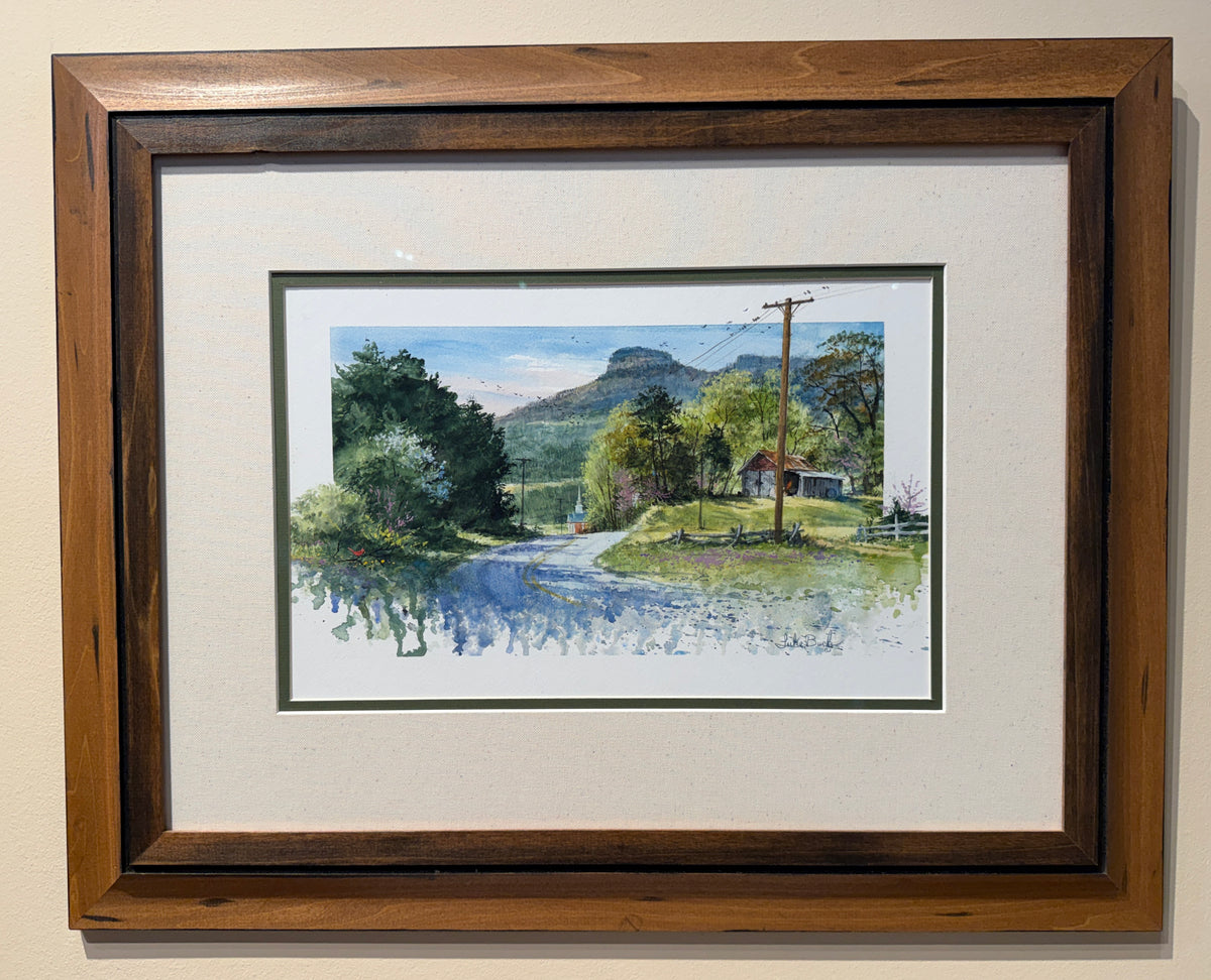 Pilot Mountain Spring Up by Luke Buck - original painting