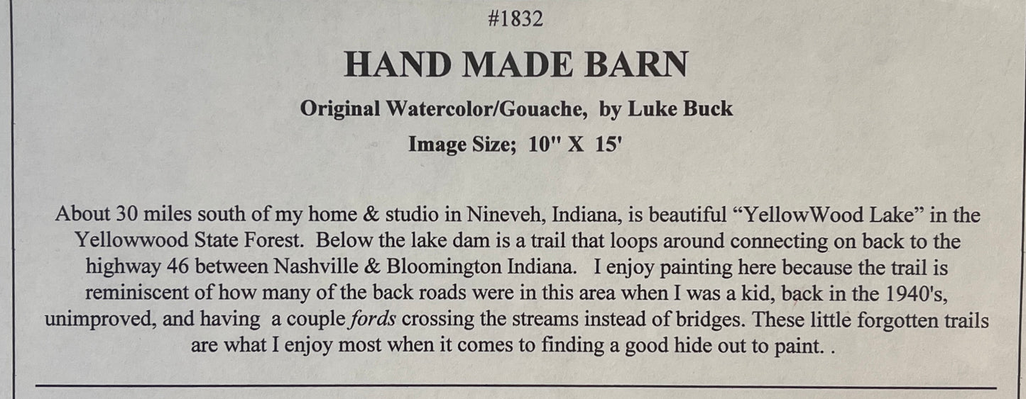 Hand Made Barn by Luke Buck