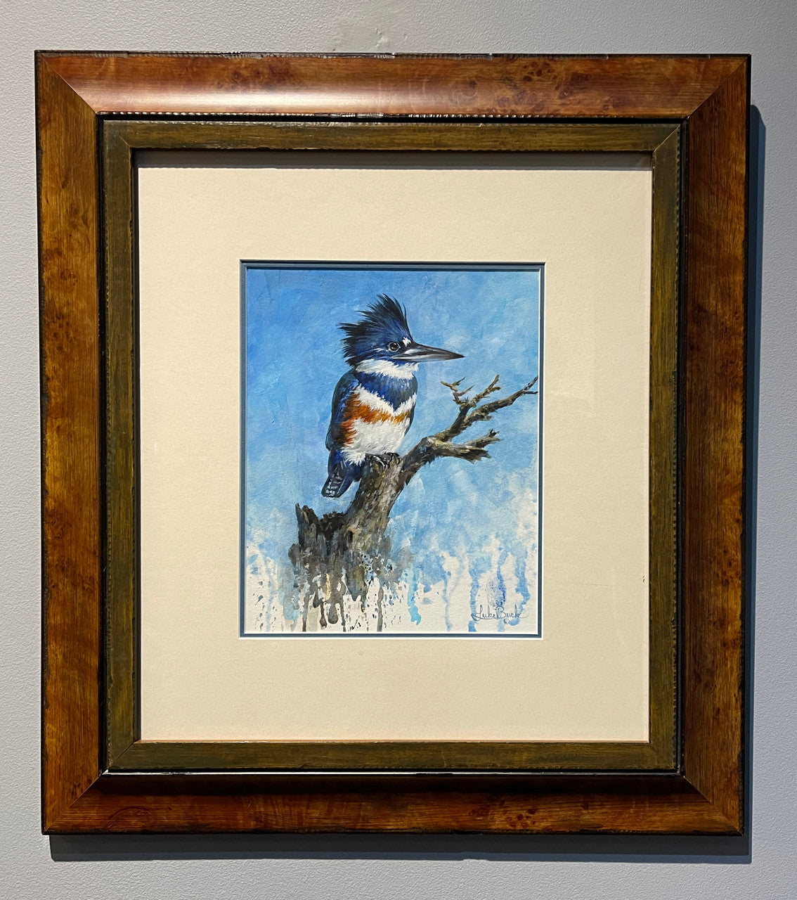 The Queen Kingfisher by Luke Buck original painting