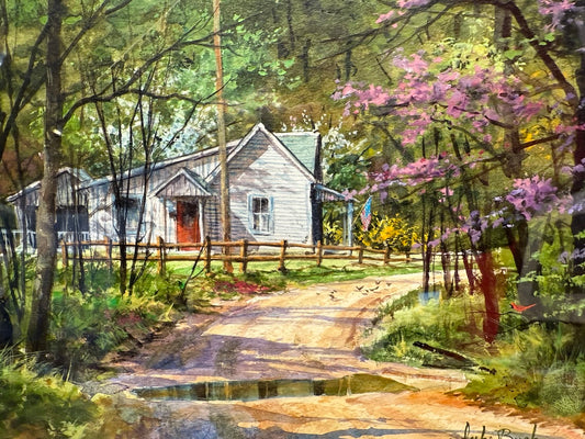 Elkinsville Ford, Spring by Luke Buck original painting