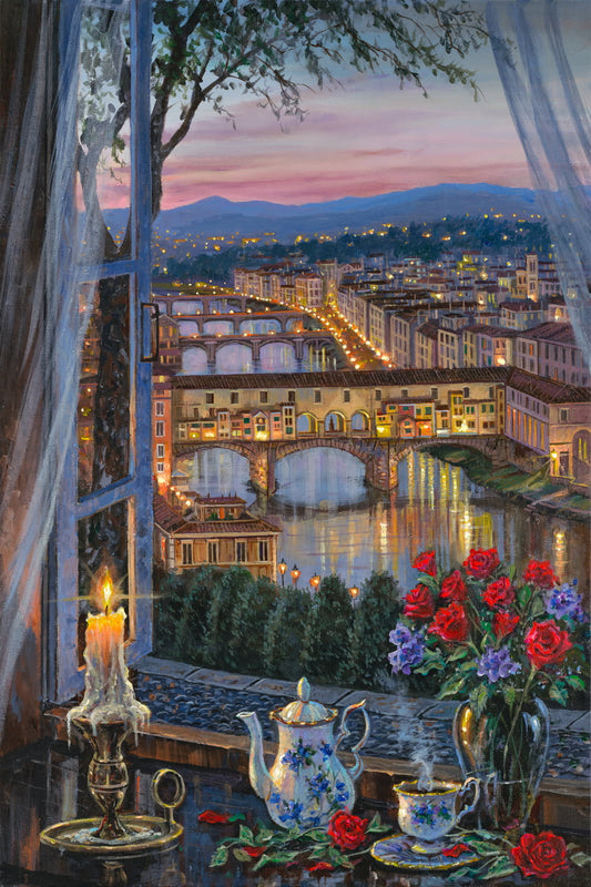 Ponte Vecchio - Florence by Robert Finale - Master Proof Canvas