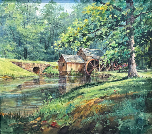 The Slow Grinder (Mabry Mill) by Luke Buck - original painting