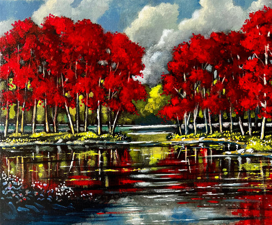 Scarlet Reverie Ford Smith original painting